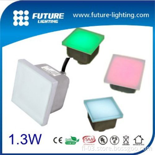 brick light tough glass automatic color changing solar light
